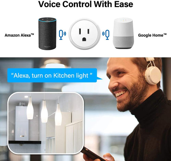 POSDEV 4 Pk Wifi Smart Plug Remote Control Socket Outlet Switch Alexa Echo Google Home